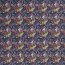 Jersey de algodón digital colorido paisley flores azul oscuro