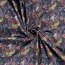 Katoenen jersey digitale kleurrijke paisley bloemen donkerblauw