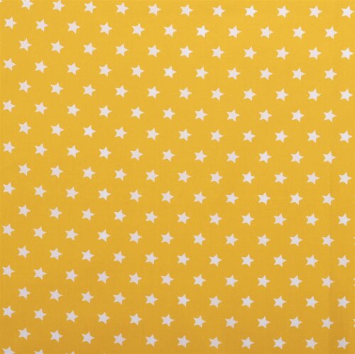 Cotton Poplin Stars 15mm - yellow