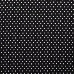 Estrellas de popelina de algodón 15mm - negro