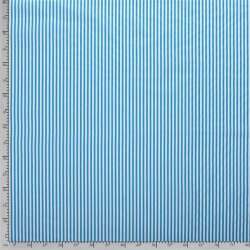 Cotton poplin stripes 5mm - turquoise