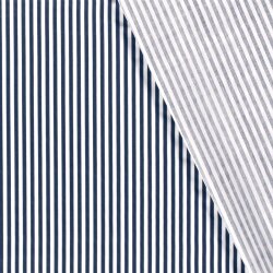 Cotton poplin stripes 5mm - midnight blue