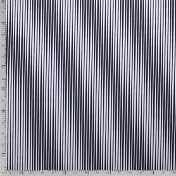 Cotton poplin stripes 5mm - midnight blue