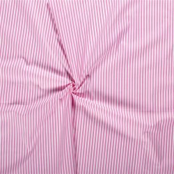 Cotton poplin stripes 5mm - pink