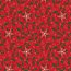 Popeline di cotone Natale metallizzato stella di Natale rosso