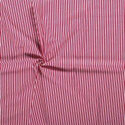 Cotton poplin stripes 5mm - red