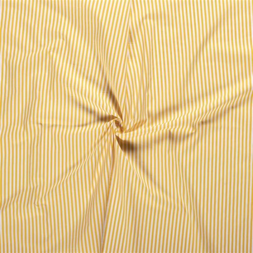 Cotton poplin stripes 5mm - sunshine yellow