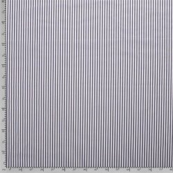 Popeline de coton rayée 5mm - gris foncé