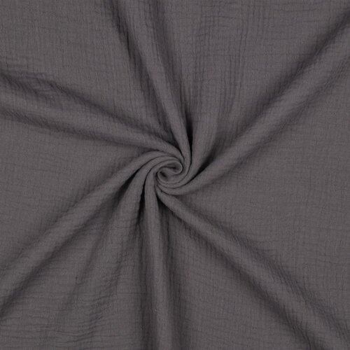 Muslin Uni *Vera* - grigio pietra
