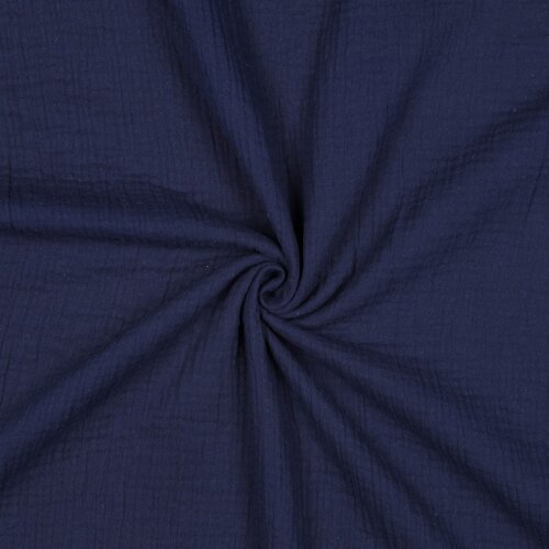 Muslin Uni *Vera* - blu scuro