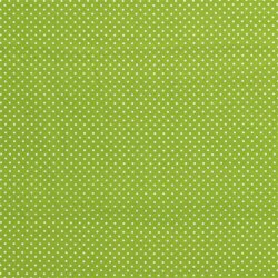 Bavlněný popelín tečky 2 mm - jarní zelená