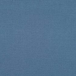 Mousseline Uni *Vera* - indigo blauw