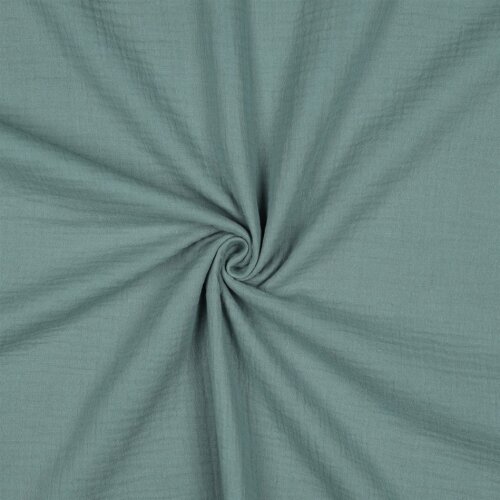 Mousseline unie *Vera* - vieux menthe