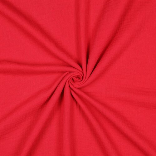 Mousseline unie *Vera* - rouge cerise