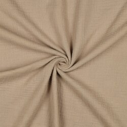 Mousseline Uni *Vera* - donkerbeige
