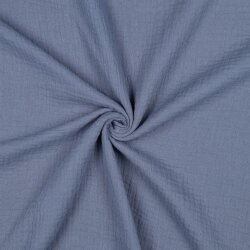 Mousseline Uni *Vera* - jeansblauw