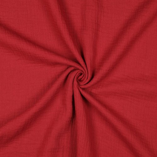 Muslin Uni *Vera* - dark wine red