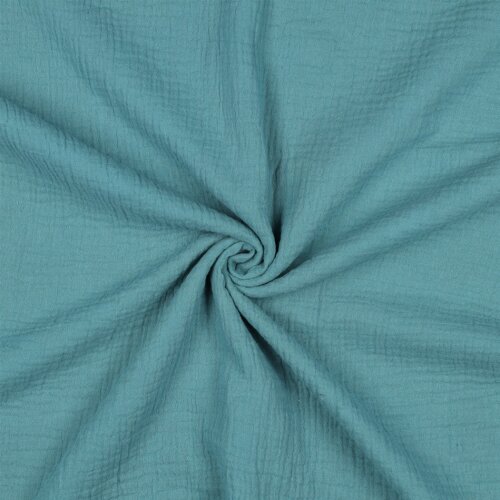 Mousseline unie *Vera* - bleu ombre