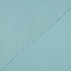 Musselin Uni *Vera*  - atlantikblau