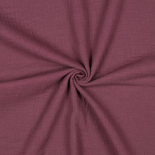 Mousseline unie *Vera* - vieux prune foncé