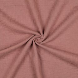 Mousseline Uni *Vera* - oud parelroze