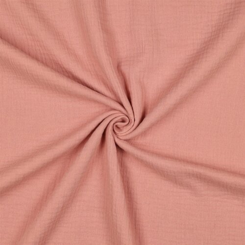 Mousseline unie *Vera* - rose perle