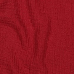Muslin Uni *Vera* - vínově červená