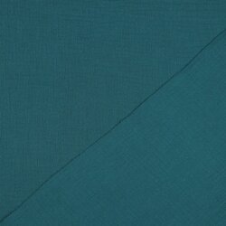 Mousseline Uni *Vera* - donker cyaanblauw