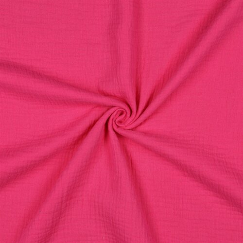 Muslin Uni *Vera* - fuchsiová