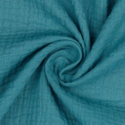 Mousseline Uni *Gerda* BIO-Organic - kleur blauw