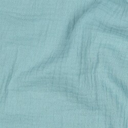 Mousseline Uni *Gerda* BIO-Organic - Atlantisch Blauw