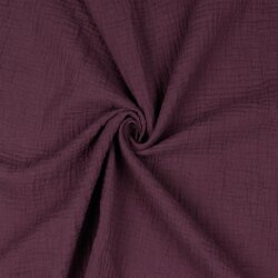 Muslin Uni *Gerda* BIO-Organic - prugna vecchia scura