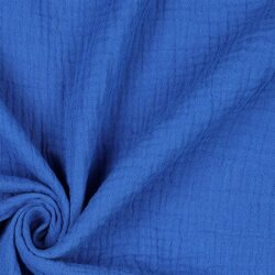 Mousseline Uni *Gerda* BIO-Organic - koningsblauw