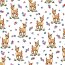 French Terry Digitale Dieren - wit