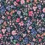 French Terry Digital Flowers - dark blue