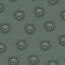 French Terry LION - verde viejo