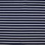 French Terry stripes - dark blue/cream