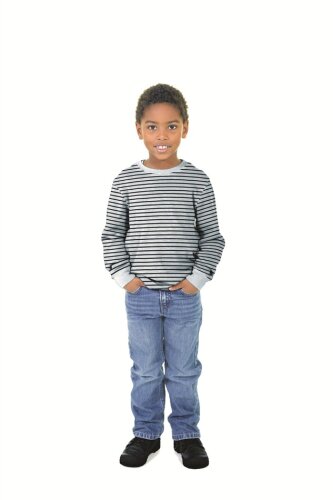 French Terry stripes - cream/NAVY