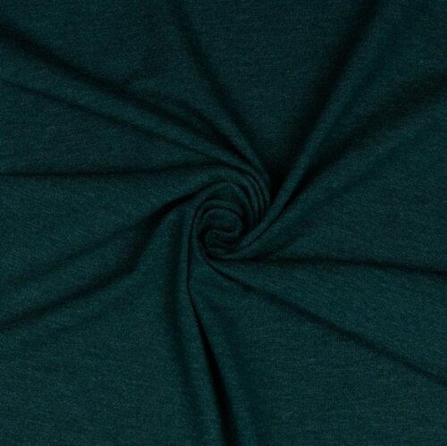 Jersey di cotone *Vera* - verde scuro screziato