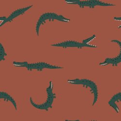 Bavlněný žerzej krokodýli - kámen červený