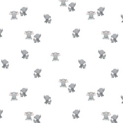 Maillot de algodón Digital del kl. Elefante - blanco