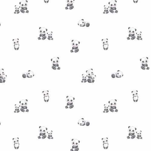 Cotton jersey Digital Animals - white