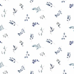 Katoenen jersey Digitale kleine takjes - zacht wit