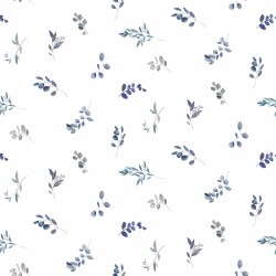 Katoenen jersey Digitale kleine takjes - zacht wit