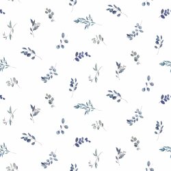 Baumwolljersey Digital kleine Zweige - softweiß