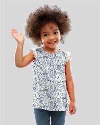 Jersey de coton Petites brindilles numériques - blanc doux