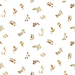 Katoenen jersey Digitale kleine takjes - zacht wit