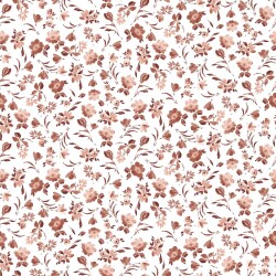 Cotton jersey Digital flowers - white/ mallow