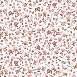 Cotton jersey Digital flowers - white/ mallow