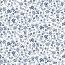 Maillot de algodón Digital Flowers - blanco/ azul